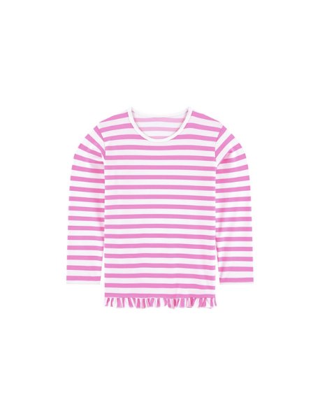 tee-shirt anti-uv bébé enfant fille fillette confetti rayure rose Les UltraViolettes