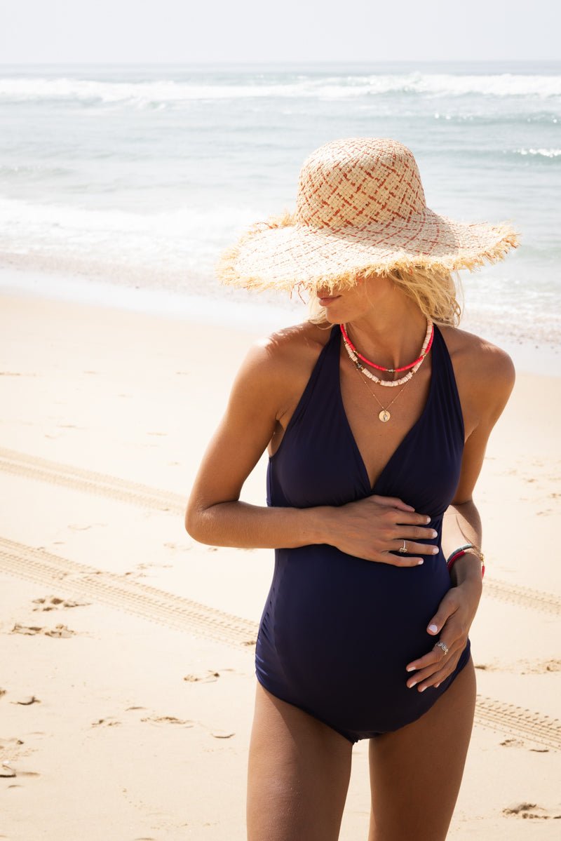 PHUKET BLEU MARINE - Les UltraViolettes - Maillots de bain de maternité UPF50+ éthiques et responsables pour femme enceinte