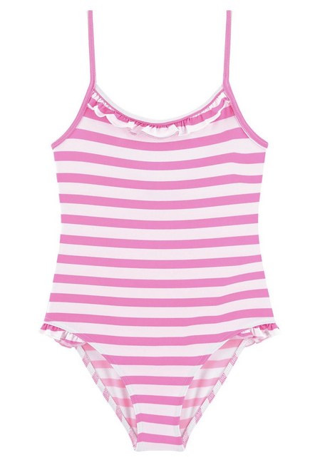 STARLETTE RAYURE ROSE - Les UltraViolettes - Maillots de bain anti-UV éthiques et responsables pour toute la famille