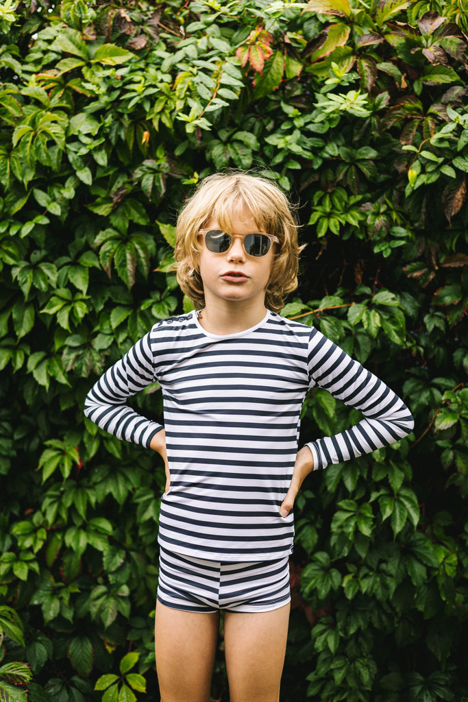 PIRATE RAYURE MARINE - Les UltraViolettes - Maillots de bain & vêtements anti - UV UPF50+ éthiques et responsables pour toute la famille