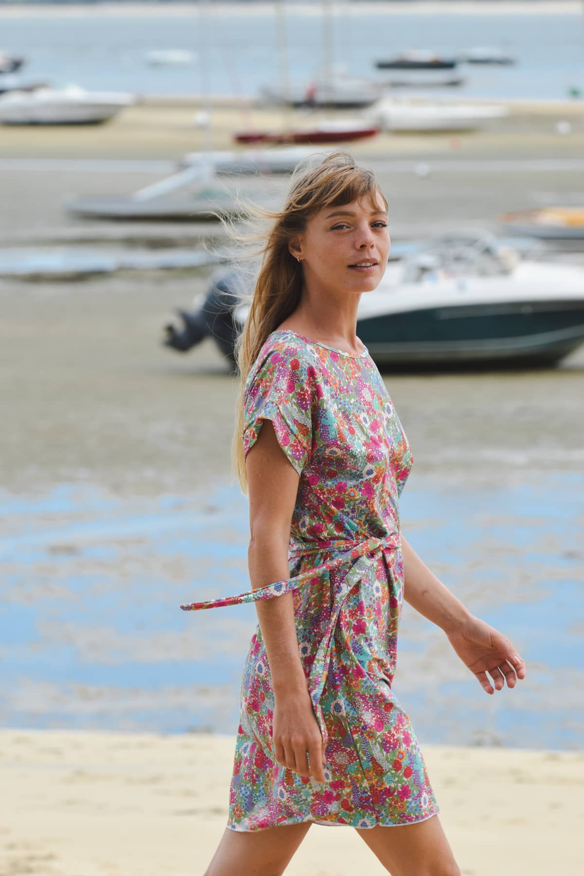 Robe tunique anti UV ecoresponsable Guincho Liberty Garden Les UltraViolettes Maillots de bain vetements anti UV UPF50 ethiques et responsables pour toute la famille