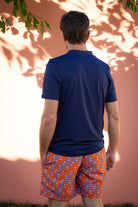 polo homme anti-UV écoresponsable hawaï bleu marine les ulraviolettes