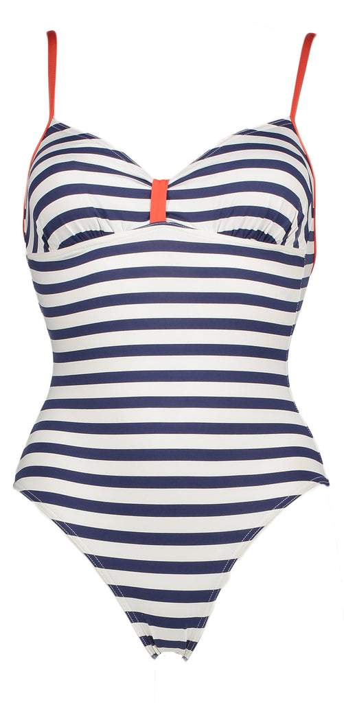 IBIZA RAYURE MARINE - Les UltraViolettes - Maillots de bain anti-UV éthiques et responsables pour toute la famille