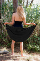 paréo anti-UV UPF50+ écoresponsable en tissu recyclé La Baule noir marque française Les UltraViolettes