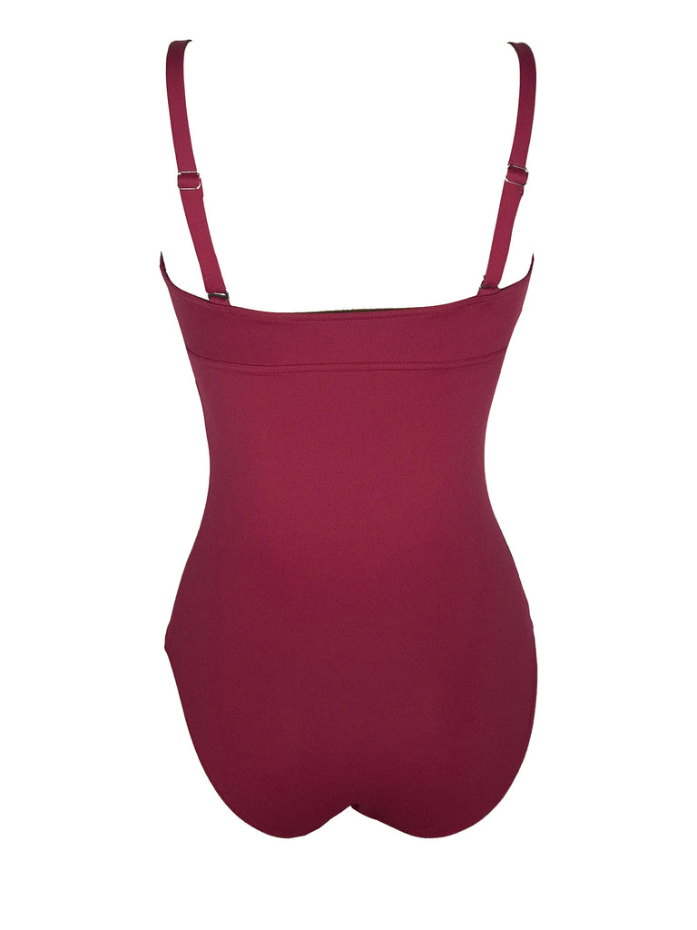 Maillot de bain femme anti-UV UPF50+ écoresponsable en tissu recyclé margarita rubis marque  Les UltraViolettes