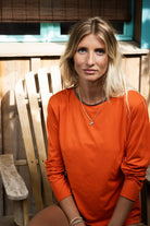 PAPEETE ML TERRACOTTA Les UltraViolettes tee-shirt manches longues femme anti-UV UPF50+ en tissu recyclé écoresponsable.