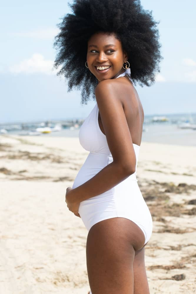 Wulachaka Maillot Bain Maternité Avec Short - Motif Floral Maillot Grossesse Été Femme Enceinte