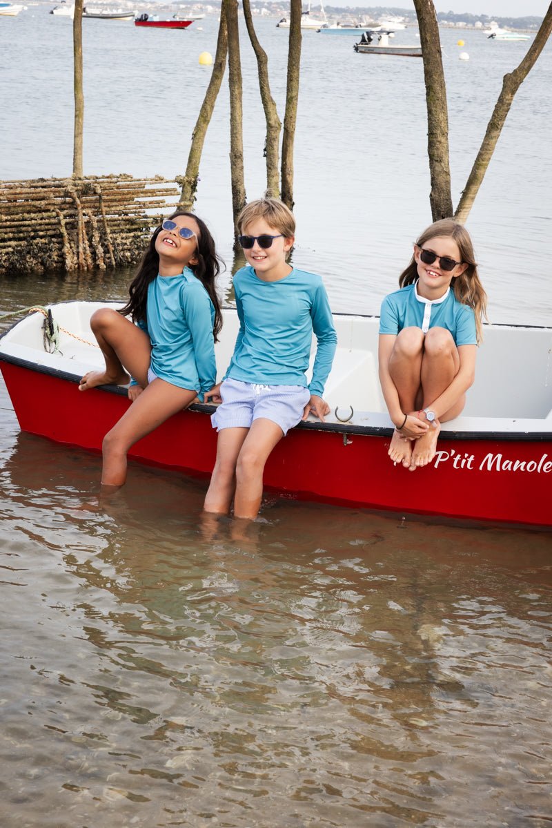 Pirate bleu Méditerrannée - Maillots de bain & vêtements anti-UV UPF50+ éthiques pour enfant garçon fille les ultraviolettes